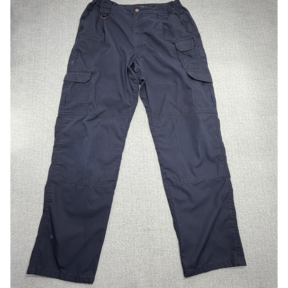 5.11 Tactical Cargo Pants Mens 32x31 Blue Elastic Waist Utility Workwear Pockets
